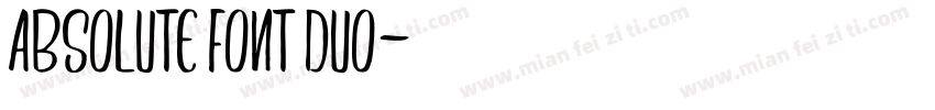 Absolute Font Duo字体转换
